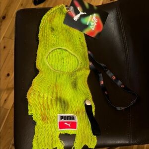 Puma Bright Green Knit Balaclava  designed by ASAP Rocky